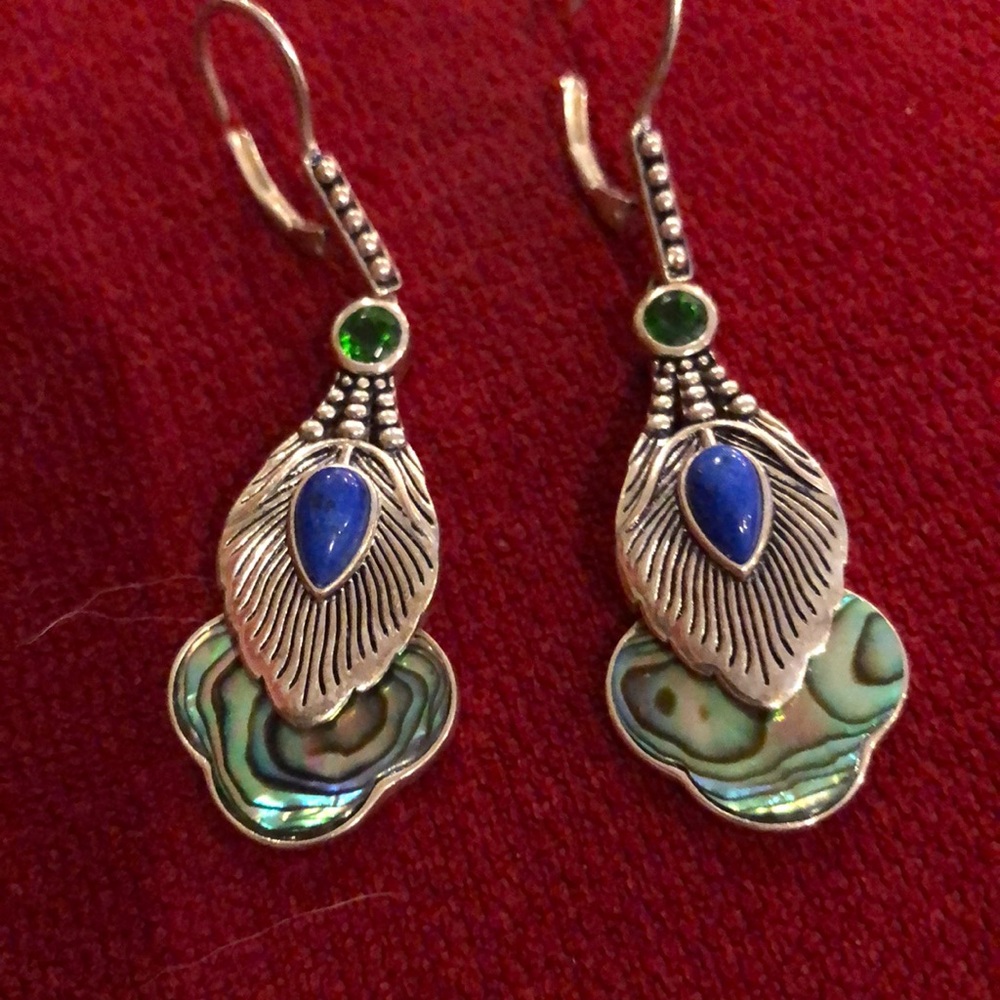 Elegant Silver and Blue Earrings
